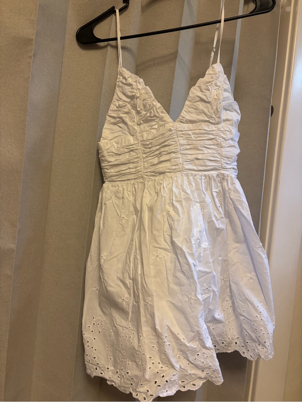 Zara White Eyelet Mini Dress